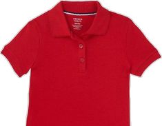 Preppy Fitted Top With Polo Collar, Classic Red Tops With Collared Neckline, Cotton School Tops With Collar, Fitted Collared Preppy Polo Shirt, Fitted Preppy Collared Polo Shirt, Preppy Fitted Collared Polo Shirt, Fitted Cotton Polo Shirt For School, Preppy Cotton Polo Shirt For School, Red Cotton Tops With Collared Neckline