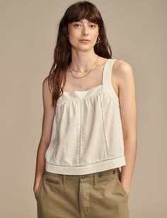 Lucky Brand Women's Hemp Lace Cami Top Lace Cami Top, Trending Today, Women Men Shoes, Lace Cami, Pesticides, Cut Work, Cami Top, Cami Tops, American Style