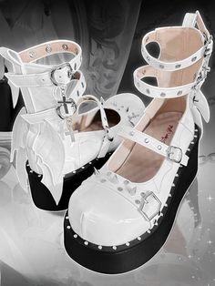 This price is for a pair of shoes only, others are not included. Shoes Details:Buckle Ankle Strap / Buckle Straps / Polished / Silver-tone Studs  	 		 			Size 			35 			36 			37 			38 			39 			40 		 		 			Foot Length 			22.5 			23 			23.5 			24 			24.5 			25 		 		 			Heel 			4-7 			4-7 			4-7 			4-7 			4-7 			4-7 Punk Heels With Platform And Round Toe, Punk Style Platform Heels With Round Toe, Punk Style Round Toe Heels With Platform, Punk Style Synthetic Heels With Round Toe, Punk Style Pointed Toe Synthetic Heels, Punk Style Synthetic Round Toe Heels, Platform Heels With Round Toe For Concerts, Synthetic Closed Toe Heels For Concerts, Alternative Heels With Round Toe For Concerts