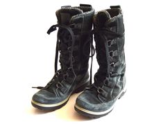 "Vintage Ecco boots black suede Lace Up Mid Calf Combat Boots Winter boots Hipster Boho Goth  Womens Size US 6 UK 34 EU 37 Material: Suede Leather Label size:  EU 37 Outsole: 9.4\" / 24.5 cm Width: 3.2\" / 8.4 cm Height: 11\" / 28 cm If you have any questions feel free to ask. SHIPPING * I ship worldwide via Priority mail (Latvijas Pasts) from Latvia (EU). * I ship from Europe, so please allow 2 to 4 weeks for the package to arrive if you live overseas. * Europe 5 - 10 business days. m.1019" Black Vintage Boots, Goth Winter Boots, Ecco Boots, Blue Leather Boots, Flat Leather Boots, Warm Winter Boots, Tactical Shoes, Suede Leather Boots, Tactical Boots