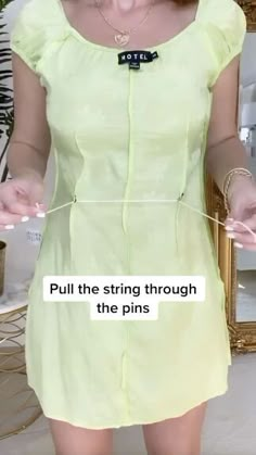 No Sew Take In Dress, Last Minute Dress Alterations, Dress Cinch Clip Diy, Dress Adjustment Hack, Temporary Hem Dress, How To Adjust Dress Waist, Cinch Waist Dress Diy No Sew, How To Alter Dress Too Big, Easy Dress Alterations