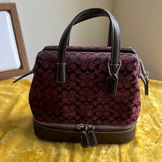 Small Coach Bag Euc, I Never Used It! Coach Satchel With Zipper Closure, Coach Travel Satchel With Zipper Closure, Coach Satchel Shoulder Bag With Zipper, Coach Shoulder Satchel With Zipper Closure, Coach Satchel With Zipper Closure As Shoulder Bag, Red Pouch Box Bag With Top Handle, Coach Bag With Zipper Closure For On-the-go, Coach Bags With Zipper Closure For Daily Use, Red Pouch Box Bag With Top Carry Handle