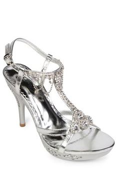 rhinestone embedded platform high heel   I wanted these for prom. They were the most perfect shoes I could ever dream of. Just like wearing sneakers for me.   But went to the store less then a week later and they were completely out.  I ended up getting a shoe close to this but not as perfect. this brand is amazing though. The padding on the heel makes it seem normal to walk in. danced all night without a problem. <3 Homecoming Heels, Dressy Shoes, Platform High Heels, Perfect Shoes, Cute Shoes, Me Too Shoes, High Heel, Wedding Shoe, Shoes Heels