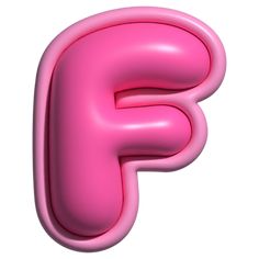 the letter f is pink in color