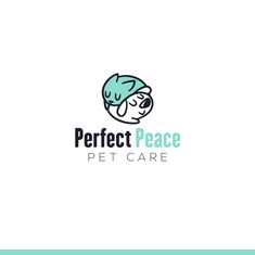 the logo for perfect peace pet care, which is designed to look like a woman's face