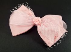 Pink Glitter Tulle Bow w/ Mini Crown These tulle Bows are perfect for babies and girls. Click the zoom button and check out the details. Hand-made in the USA from a pet and smoke-free home. Tulle material came from South Korea. Material: Tulle, Rhinestone, Metal Clip Bow Size: 5.5 inches wide Color: Pink Pink Satin Bow Hair Accessories For Spring, Spring Pink Hair Accessories With Satin Bow, Spring Pink Satin Bow Hair Accessories, Pink Satin Bow Hair Accessories For Wedding, Pink Bow Hair Accessories For Wedding, Blush Pink Hair, Tulle Hair Bow, Lace Hair Bow, Tulle Hair Bows