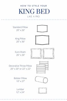 how to style your king bed like a pro with instructions for the size and measurements