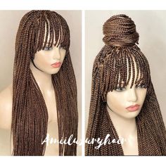 At  Amiiluxurytehair be sure to get your natural looking braided wigs, protective braided Hairstyles, that Save your Edges, while at the same time saving you time, money and getting you ready in a matr of minutes?  WIG QUALITY IS GUARANTEED Having Alopecia/hair loss we got you covered, our hair laces are suitable and comfortable for your hair needs. A quality braided wig from Amiiluxuryhair will help restore confidence giving you the opportunity to wear your favourite braid styles.   PLEASE LEAV Braids Styling, Kanekalon Braiding Hair, Hair For Black Women, Braided Wigs, Braided Wig, High Ponytails, Wig Making, Luxury Hair, Braids Wig