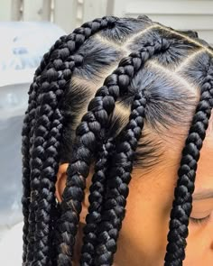 Box Braids Hairstyles For Kids, Jumbo Knotless Box Braids, Thick Braids, Braids Inspiration, Jumbo Knotless, Chunky Braids, Big Box Braids, Big Box Braids Hairstyles, Jumbo Box Braids