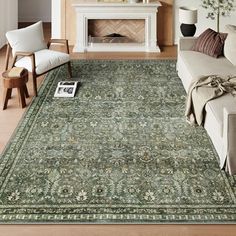 Saje Jamal's Amazon Page Bedroom Rugs Under Bed, Rug Under Bed, Area Rugs For Bedroom, Living Room Boho, Rugs Washable, Green Dining Room, Apartment Dining Room, Rugs For Bedroom, Low Pile Carpet