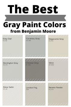 the best gray paint colors from benjamin moore