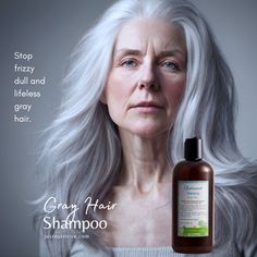 Silver And White Hair, Gray Hair Shampoo, Healthy Gray Hair, Just Nutritive, Shampoo For Gray Hair, Covering Gray Hair, Natural Gray Hair, Clover Flower, Hair Solutions