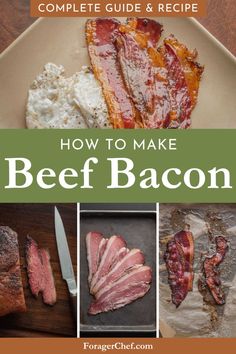 Buck Board Bacon Recipe, Beef Belly Recipe, Spaghetti All Amatriciana, Bacon Steak, Dinner Beef, Food Decorating, Smoked Beef Brisket, Beef Bacon, Pork Bacon