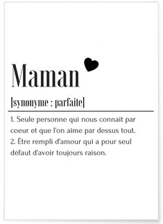 a black and white photo with the words mama in french, on top of it