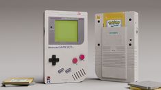 an old nintendo game boy console next to a new version of the classic gameboy