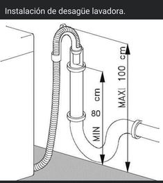 the diagram shows how to install an in wall water heater and drain system, with instructions for installation