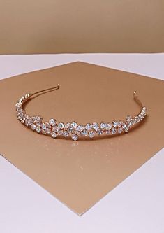 ALIX Rose Gold Wedding Headband, Swarovski Bridal Tiara Gold Wedding Headband, Big Crystals, Rose Gold Headband, Gold Bridal Headband, Jewelled Headpiece, Rose Gold Tiara, Jeweled Headband, Boutique Couture, Rose Gold Bridal