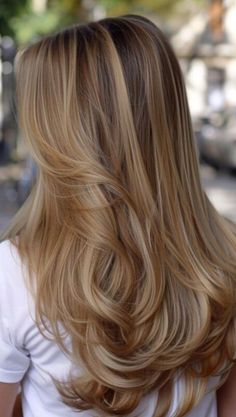 Mostly Blonde Hair, Brown With Highlights Straight Hair, Blond Hair Balayage, Balayage On Long Hair, Highlights Brown Hair Balayage, Balayage Long Hair, Brown Hair Inspo, Dirty Blonde Hair, Honey Blonde Hair