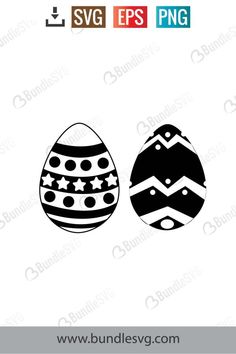 two easter eggs svg files