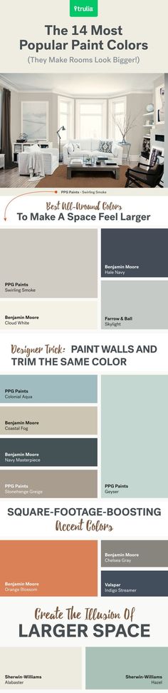 the interior paint colors are all different shades