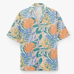 Zara~Joinlife Men’s Multi Color Floral Leaf Button Down Shirt Nwt-New With Tags. Size: Medium All Seasons, Breathable Shirt. Material: Polyester/ Linen Blend Voted One Of The Top 10 Printed Shirts For The Holidays ( From The Guardian). Orange Short Sleeve Hawaiian Shirt For Spring, Orange Collared Vacation Shirt, Orange Collared Shirt For Vacation, Orange Cotton Top With Camp Collar, Orange Collared Camp Shirt For Summer, Orange Summer Shirt With Button Closure, Casual Orange Collared Camp Shirt, Orange Collared Shirt With Floral Print, Orange Button Closure Shirt For Summer