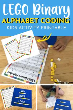 lego printable alphabet coloring activity for kids to practice letters and numbers with legos