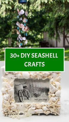 30+ DIY Seashell Crafts Seashells Picture Frame, Seashell Garland Diy, Seashell Frame Diy, Shell Wreath Diy Seashells, Decorating With Seashells