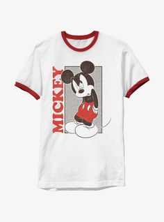 100% cottonWash cold; dry lowImportedListed in men'sunisex sizes Mickey Mouse Crew Neck T-shirt For Disney Events, White Mickey Mouse Crew Neck T-shirt, White Mickey Mouse T-shirt For Streetwear, Disney Mickey Mouse T-shirt For Streetwear, Mickey Mouse Graphic Tee With Crew Neck, Mickey Mouse Graphic Tee For Streetwear, White Disney Crew Neck T-shirt, White Mickey Mouse Top For Fans, Disney Letter Print T-shirt For Streetwear