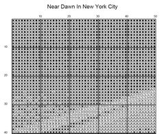 the new york city skyline is shown in black and white, as well as an image of