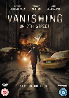 the poster for vanishing on 7th street, with a man walking in front of cars