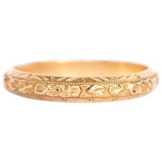 Item Details: Ring Size: 5.5 Metal Type: 14 Karat Yellow Gold Weight: 2.1 grams Finger to Top Measurement: 1.74mm Wedding Ban, Wedding Band Engraving, Perfect Teeth, Band Art, Art Deco Wedding Rings, Gold Diamond Wedding Band, Yellow Gold Wedding Band, Bling Wedding, Rings Rings