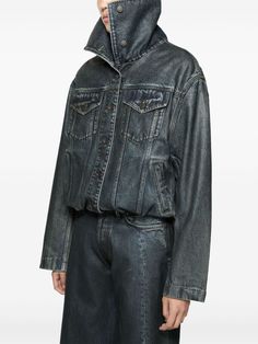 Find ACNE STUDIOS Cropped Denim Jacket on Editorialist. black cotton washed denim cropped button fastening high neck two chest flap pockets long sleeves two side welt pockets Acne Studios Jacket, Acne Shop, Cropped Denim Jacket, Black Denim Jacket, Washed Denim, Cropped Denim, Denim Wash, Flap Pocket, Welt Pocket