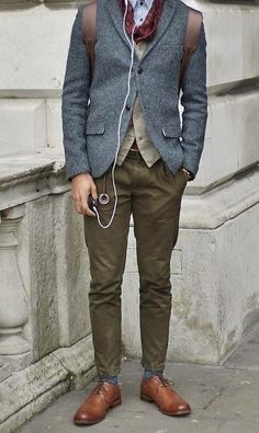 Robot Jones, Hipster Shoes, Grey Sport Coat, Hipster Pants, Herren Style, Gq Style, Hipster Man