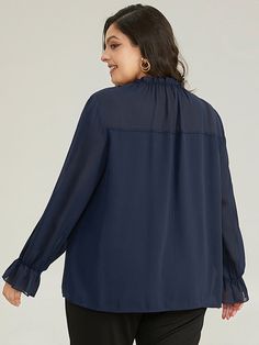 Shop Anti-Wrinkle Frill Trim Lantern Sleeve Blouse at BloomChic. Plus Size Clothing & Plus Size Blouses. BloomChic is a digital-first fashion and lifestyle destination for modern women sizes 10-30. Lantern Sleeved Blouses, Womens Trendy Tops, Modern Women, Style Office, Winter Colors, Lantern Sleeve, Plus Size Blouses, Lantern Sleeves, Trendy Tops