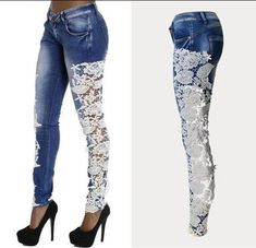 <link href="https://ldzt-media.oss-us-west-1.aliyuncs.com/css/sitetable.css" type="text/css" rel="stylesheet" >This jeans with lace patchwork is very popular with many young girls,which can make you look sexy and also energy,you can wear it at your daily time,which do add some glamour to you,get ... Straight High Waist Jeans, Pencil Pant, Patchwork Denim Jeans, Lace Jeans, Elastic Jeans, Vestidos Color Rosa, Woman Jeans, Patchwork Jeans, Lace Patchwork