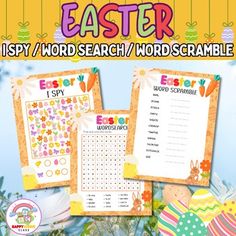 easter word search / word scramble game