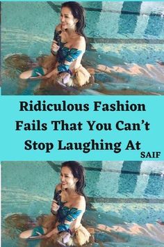 two pictures with the words ridiculous fashion falls that you can't stop laughing at