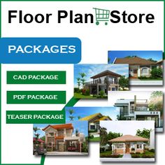 floor plan store packages with images of houses