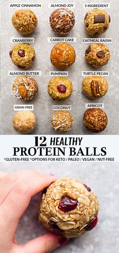 an image of no bake protein balls with instructions on how to make them in the microwave