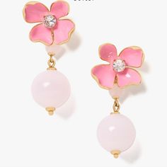 Vintage Chanel Handbags, Kate Spade Jewelry Earrings, Mini Studs, Bar Stud Earrings, Baroque Pearl Earrings, Bar Studs, Kate Spade Earrings, Freshly Picked, Earrings Pink