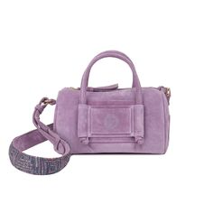 Introducing our Woman's Suede Bag, a versatile accessory perfect for your everyday needs! This Small Crossbody Bag boasts a compact size of 25x15 cm, making it ideal for carrying your essentials while on the go. Crafted from 100% suede, it exudes luxury and durability. This Daily Leather Crossbody Bag features a vibrant lilac hue, adding a pop of color to your ensemble. The patterned leather design adds a touch of sophistication, making it a stylish choice for any occasion. Equipped with an adjustable and reversible jacquard-patterned knit fabric strap, this Designer Shoulder Bag offers both comfort and style. Its lined interior includes zippered and non-zippered pockets, providing ample space for your belongings. Upgrade your accessory collection with our chic and functional lilac Shoulde Purple Top Handle Box Bag For Travel, Purple Crossbody Phone Bag, Purple Satchel Box Bag For Everyday Use, Daily Satchel With Removable Pouch, Purple Phone Bag With Removable Pouch, Purple Phone Bag With Removable Pouch For Daily Use, Everyday Purple Mobile Phone Bag, Purple Satchel With Mobile Phone Bag For Everyday Use, Everyday Purple Satchel With Top Carry Handle