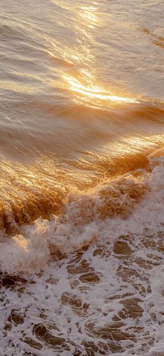 a person riding a surfboard on top of a wave in the ocean at sunset