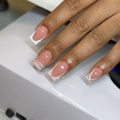 LONG ISLAND NAIL TECH on Instagram: "JUNE BOOKINGS ARE OPEN!🤍" Short French Tip, Milky Nails