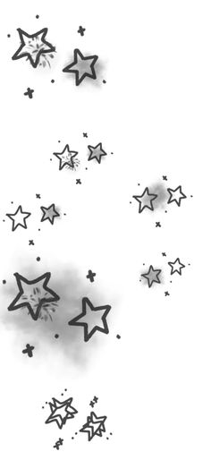 some black and white stars are flying in the air