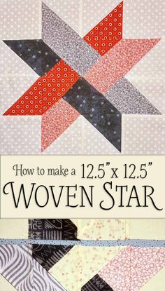 the book how to make a 12 25 x 15 75 woven star