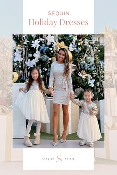 Check out these Mommy and Me Matching Outfits! These Sequin dresses are perfect for the holidays, New Years Eve or anytime you and your girls need to look and feel dazzling! Sweater Dress Outfits, Looks For Winter, Winter Work Outfits