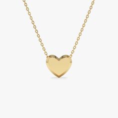 14k Gold Heart Necklace Puffed Heart Slider Pendant / Love Charm / Perfect Heart Necklace / Minimal Heart Necklace / Birthday Gift  ▶ Details   * Made to Order * Gold KT: 14K Solid Gold (also available in 18K & Platinum upon request) * Length & Width: 9 x 8 MM * Ready to Ship in 1-2 Business Days ▶ See more of our Gold Necklaces - http://etsy.me/2lUxj86  ▶ See our storefront here - http://etsy.me/2lUcVnH  ▶ All store sections here * Diamond Rings - http://etsy.me/2lwKUl8  * Diamond Earrings - http://etsy.me/2lyqVBP  * Diamond Necklace - http://etsy.me/2mqa6O1  * Diamond Bracelets - http://etsy.me/2mVrAB5  * Diamond Wedding Rings - https://etsy.me/3YbpVq2  * Gold Wedding Band - https://etsy.me/3X3uf9F * Gold Necklaces - http://etsy.me/2lUxj86  * Gold Bracelets - http://etsy.me/2l9VKBr  * Go Classic Yellow Gold Heart Necklace For Gift, Classic Yellow Gold Heart Necklace As Gift, Yellow Gold Necklace With Heart Charm For Anniversary, Classic Heart Pendant Necklace For Anniversary, Yellow Gold Open Heart Necklace With Polished Finish, Anniversary Gift Yellow Gold Necklace With Heart Charm, Yellow Gold Heart Charm Necklace For Anniversary Gift, Classic Yellow Gold Heart Pendant Charm Necklace, 14k Gold Charm Necklaces For Anniversary, Valentine's Day