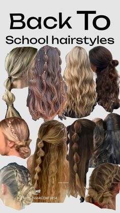 Preppy Hairstyles, Aesthetic Hairstyles, Hair Dyes, Simple Hairstyles