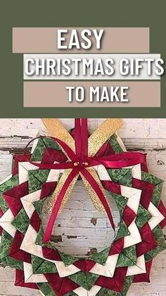 Quilted Christmas Gifts Free Pattern, Patchwork Christmas Gifts, Beginner Fabric Projects, Christmas Sewing Ornaments Easy Diy, Christmas Fabric Makes, Ornaments Sewing Pattern, Holiday Gifts To Sew, Christmas Gift Projects, Christmas Ornaments With Fabric