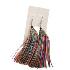 Multicolor Fringe Tassel Earrings With Silver Top Will Compliment Any Outfit. Show Your Boho Style With These Classic Earrings. Tags Boho, Bohemian, Y2k, Retro Boho, Bohemian, Festival, Party, Free Spirit, Earthy, , Native , Jewelry Stores, Charms, Pendant, Bangles, Beads, Cz, Gemstones, Engagement Rings, Rings, Jewelry Stores Near Me, Gold Earrings, Hoop Earrings, Pandora Earrings, Evil Eye Bracelet, Couple Rings, Earrings For Women, Pearl Earring, Jewelers Near Me, Gold Jewellery, Gold Jewelry Bohemian Metal Tassel Earrings With Fringe, Elegant Multicolor Latkans Tassel Earrings, Trendy Fringe Tassel Earrings For Festivals, Silver Bohemian Tassel Earrings With Fringe, Multicolor Fringe Tassel Dangle Earrings, Multicolor Tassel Earrings With Latkans For Summer, Multicolor Latkans Tassel Earrings For Summer, Trendy Multicolor Fringe Earrings, Bohemian Rainbow Tassel Earrings